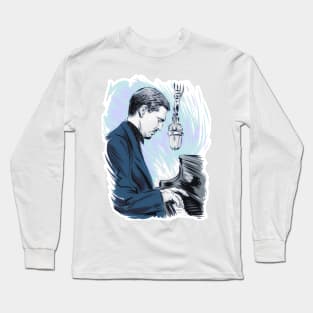 Mose Allison - An illustration by Paul Cemmick Long Sleeve T-Shirt